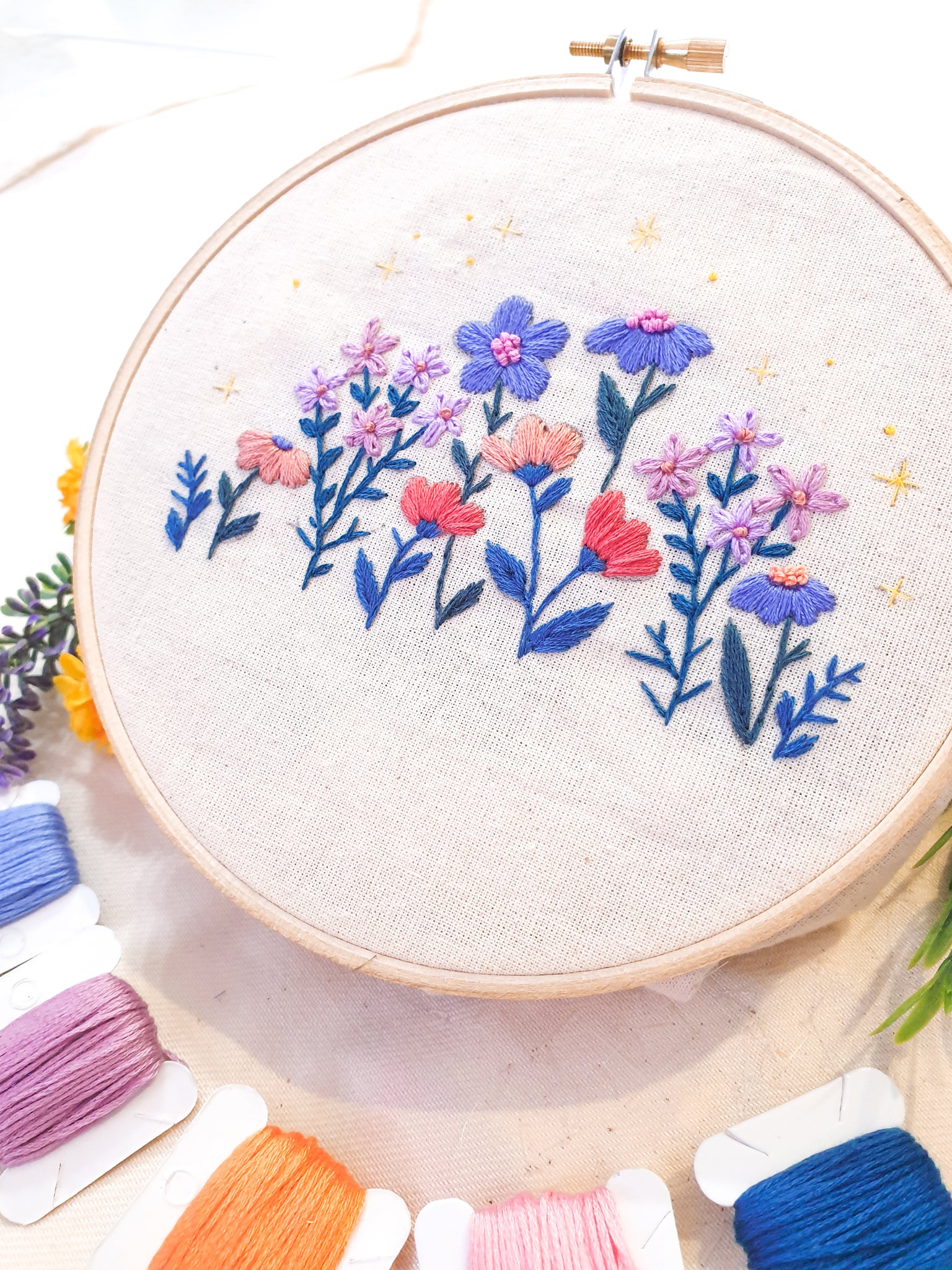 DIY Wildflower Embroidery Kit