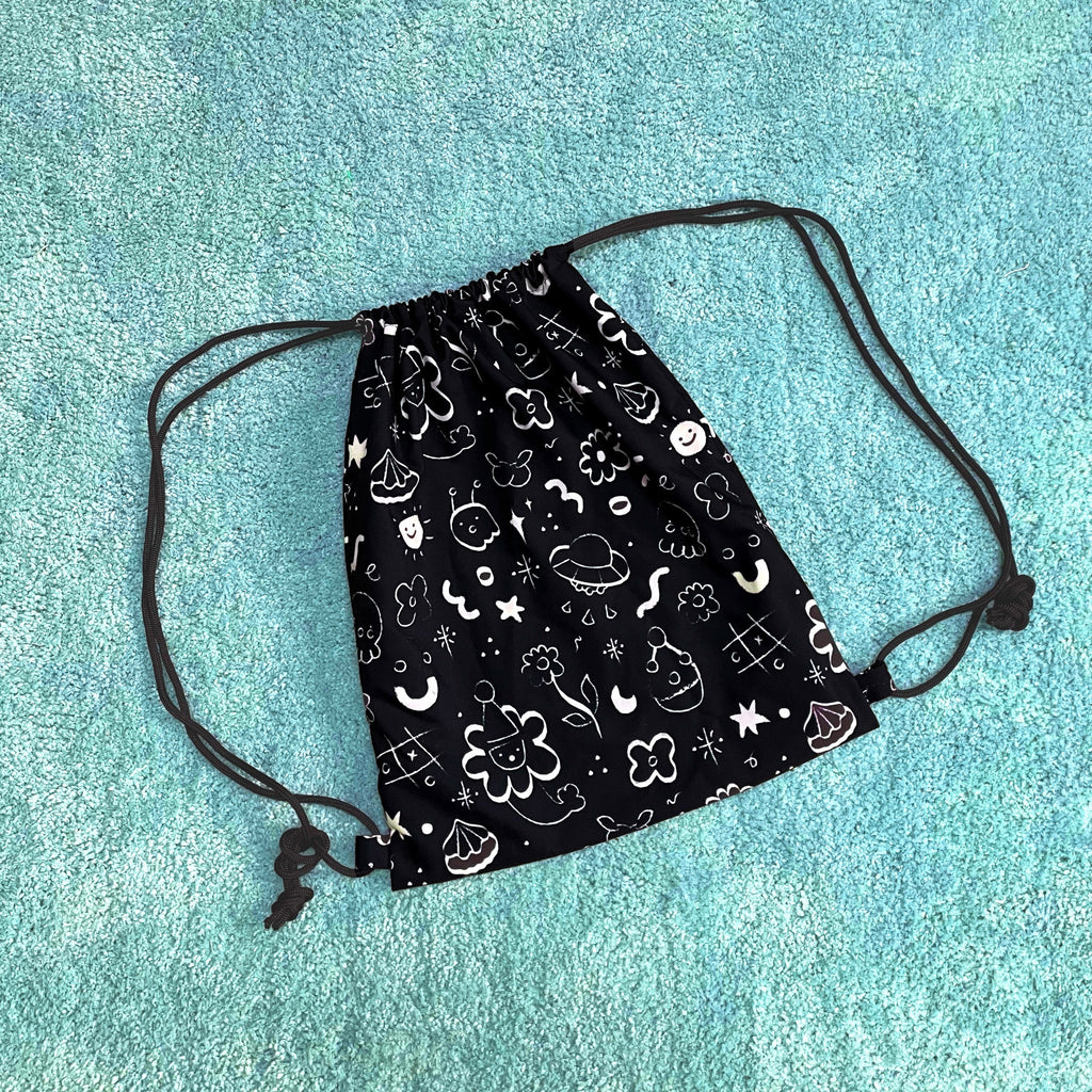 Merlion In Space Drawstring Bag