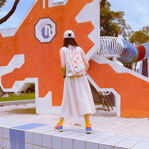 Merlion Childhood Print Drawstring Bag
